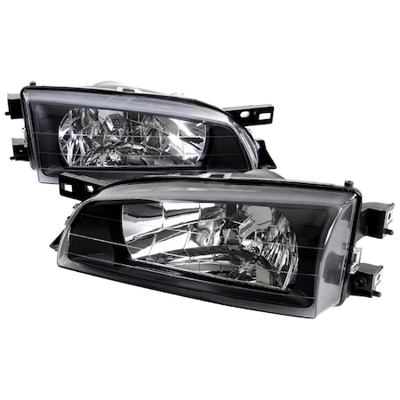 Spec-D Tuning 95-01 Subaru Impreza Wrx Crystal Housing Headlights Black LH-WRX97JM-RS